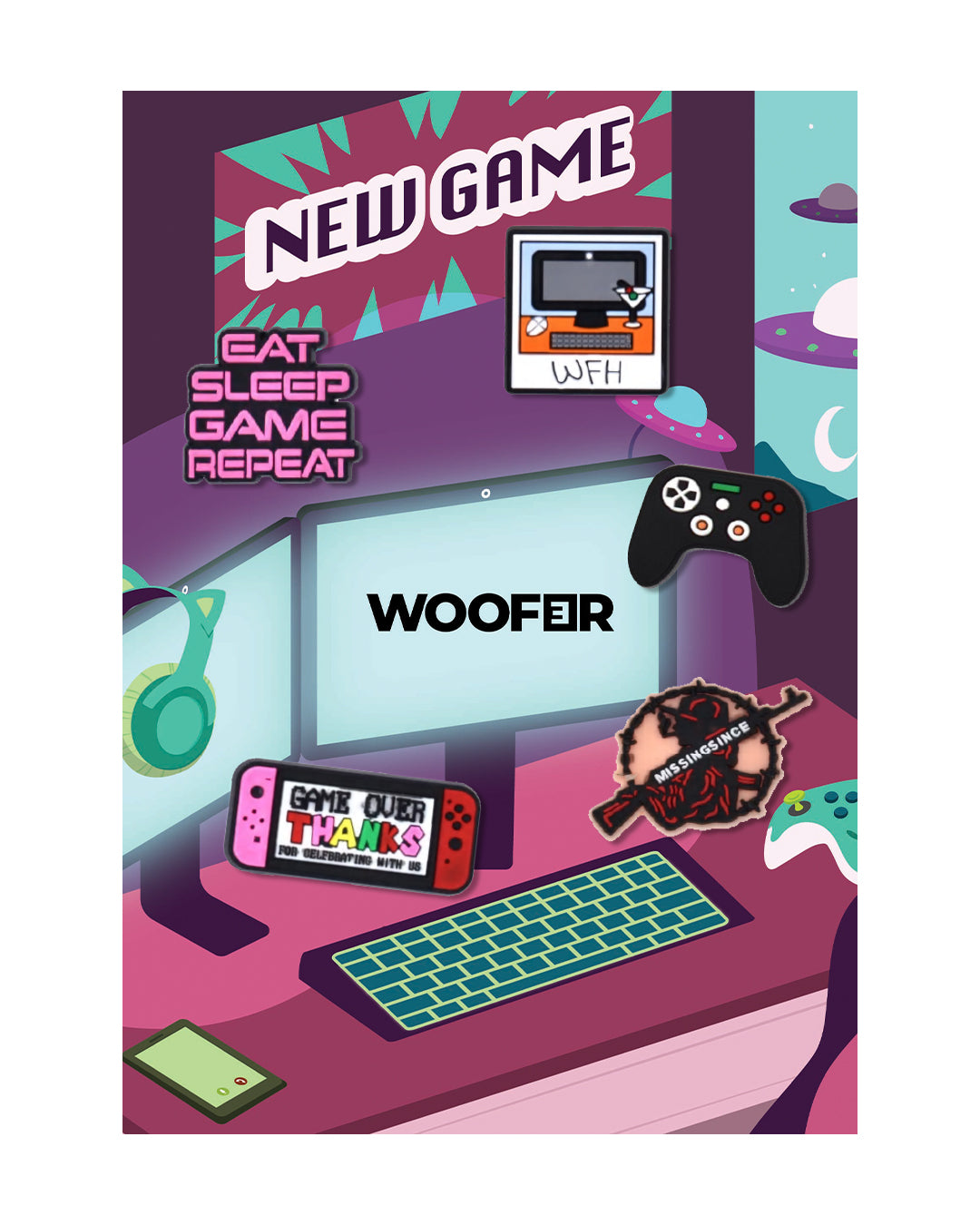 Terra Dog Collar and Leash Set with Woof Bitz