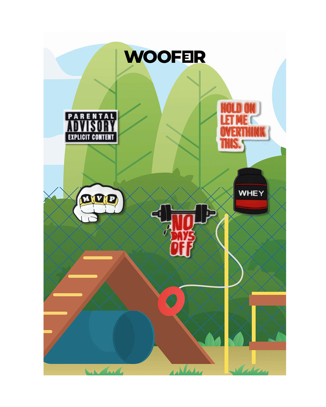 Flare Dog Collar and Leash Set with Woof Bitz