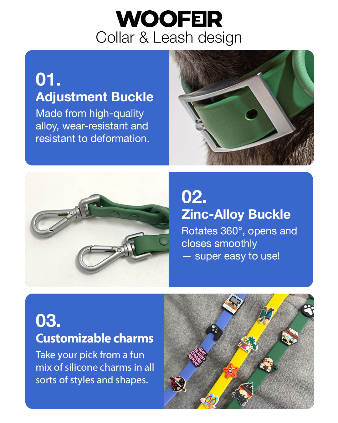 Flare Dog Collar and Leash Set with Woof Bitz