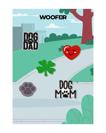 Luna Dog Collar and Leash Set with Woof Bitz